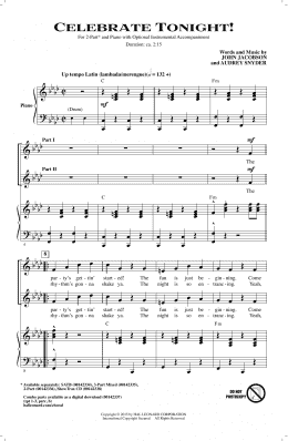 page one of Celebrate Tonight! (2-Part Choir)