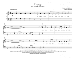 page one of Happy (Educational Piano)