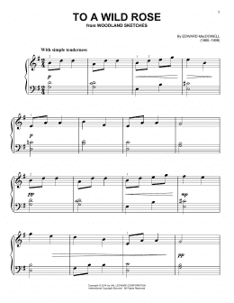page one of To A Wild Rose (Easy Piano)