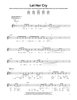 page one of Let Her Cry (Easy Guitar)
