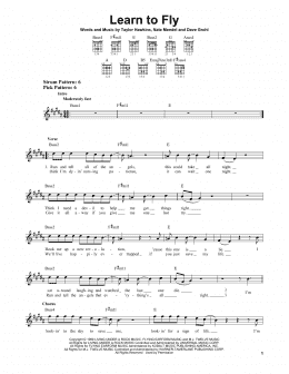 page one of Learn To Fly (Easy Guitar)