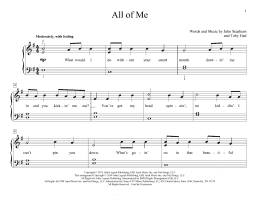 page one of All Of Me (Educational Piano)