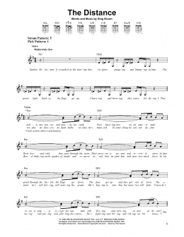 page one of The Distance (Easy Guitar)