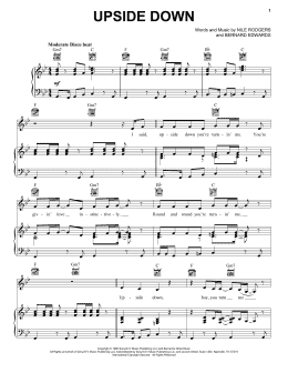 page one of Upside Down (Piano, Vocal & Guitar Chords (Right-Hand Melody))
