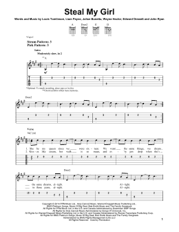 page one of Steal My Girl (Easy Guitar Tab)