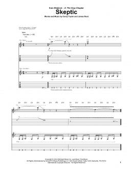 page one of Skeptic (Guitar Tab)
