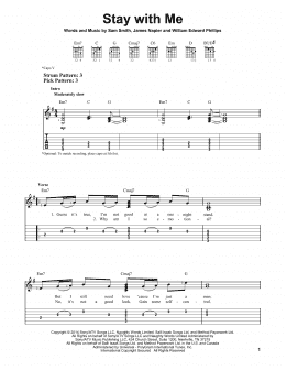 page one of Stay With Me (Easy Guitar Tab)
