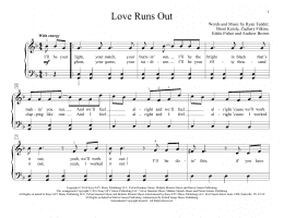 page one of Love Runs Out (Educational Piano)