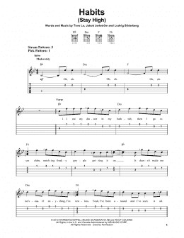 page one of Habits (Stay High) (Easy Guitar Tab)