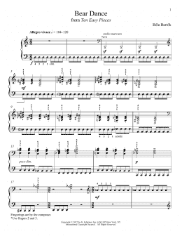 page one of Bear Dance (Piano Solo)