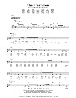 page one of The Freshmen (Easy Guitar)