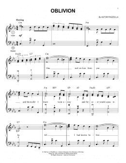 page one of Oblivion (Accordion)