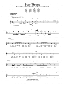 page one of Scar Tissue (Easy Guitar)