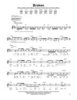 page one of Broken (Easy Guitar)