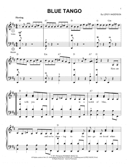 page one of Blue Tango (Accordion)