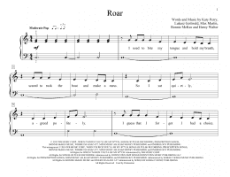 page one of Roar (Educational Piano)