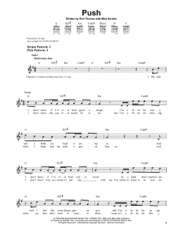 page one of Push (Easy Guitar)