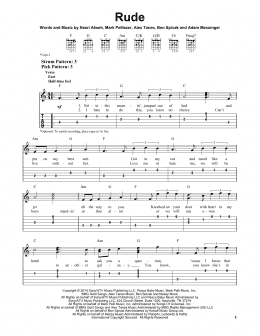 page one of Rude (Easy Guitar Tab)