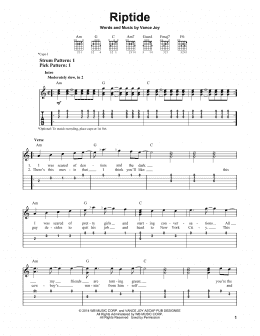 page one of Riptide (Easy Guitar Tab)