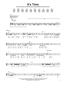 page one of It's Time (Easy Guitar)