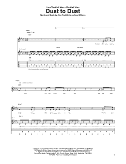 page one of Dust To Dust (Guitar Tab)