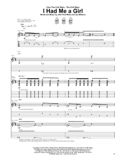 page one of I Had Me A Girl (Guitar Tab)