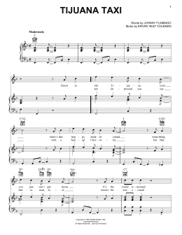 page one of Tijuana Taxi (Piano, Vocal & Guitar Chords (Right-Hand Melody))