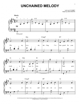 page one of Unchained Melody (Very Easy Piano)