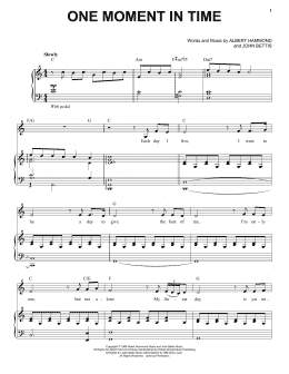 page one of One Moment In Time (Piano & Vocal)