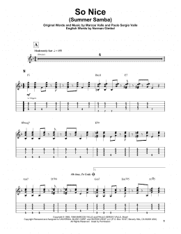 page one of So Nice (Summer Samba) (Guitar Tab (Single Guitar))