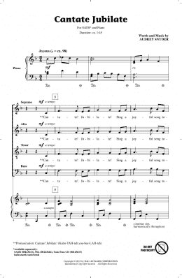 page one of Cantate Jubilate (SATB Choir)