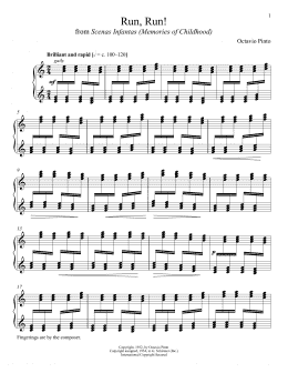 page one of Run, Run! (Piano Solo)