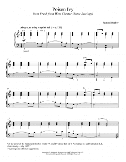 page one of Poison Ivy (Piano Solo)
