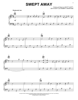page one of Swept Away (Piano, Vocal & Guitar Chords (Right-Hand Melody))