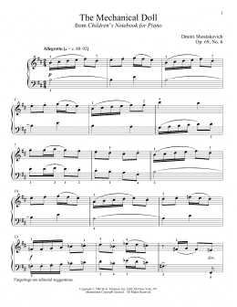 page one of The Mechanical Doll (Piano Solo)