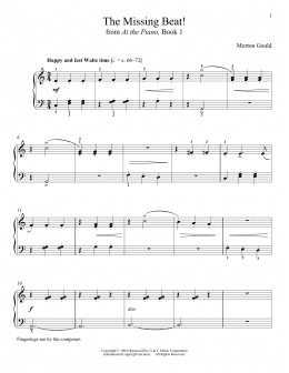 page one of The Missing Beat (Piano Solo)