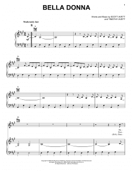 page one of Bella Donna (Piano, Vocal & Guitar Chords (Right-Hand Melody))