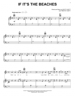 page one of If It's The Beaches (Piano, Vocal & Guitar Chords (Right-Hand Melody))