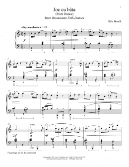 page one of Joc cu bata (Piano Solo)