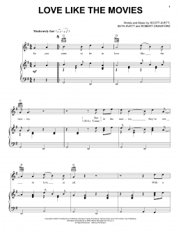 page one of Love Like The Movies (Piano, Vocal & Guitar Chords (Right-Hand Melody))