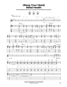 page one of (Bang Your Head) Metal Health (Guitar Tab)