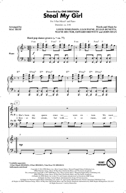 page one of Steal My Girl (3-Part Mixed Choir)