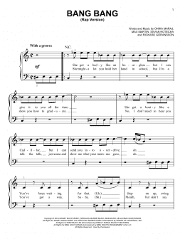 page one of Bang Bang (Easy Piano)