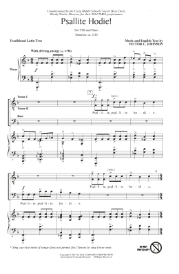 page one of Psallite Hodie! (TTB Choir)