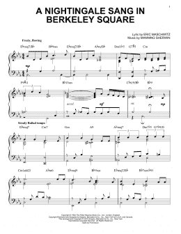page one of A Nightingale Sang In Berkeley Square [Jazz version] (arr. Brent Edstrom) (Piano Solo)