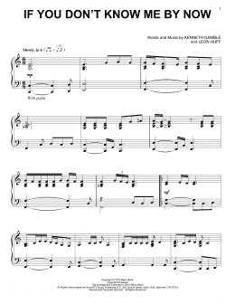 page one of If You Don't Know Me By Now (Piano Solo)
