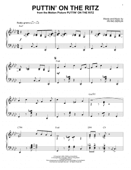 page one of Puttin' On The Ritz [Jazz version] (arr. Brent Edstrom) (Piano Solo)