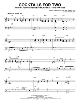page one of Cocktails For Two [Jazz version] (arr. Brent Edstrom) (Piano Solo)