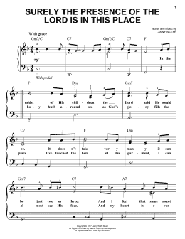 page one of Surely The Presence Of The Lord Is In This Place (Easy Piano)