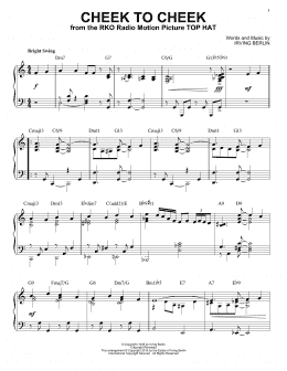 page one of Cheek To Cheek [Jazz version] (arr. Brent Edstrom) (Piano Solo)